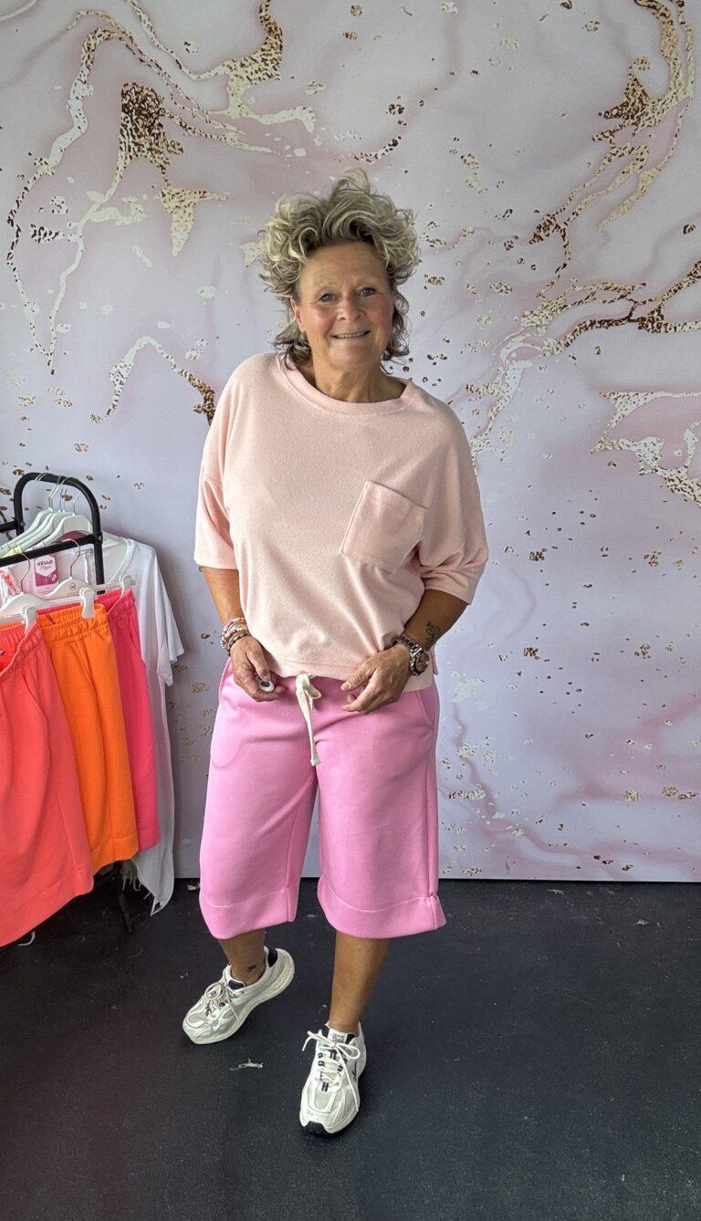 jogg broek capri roze