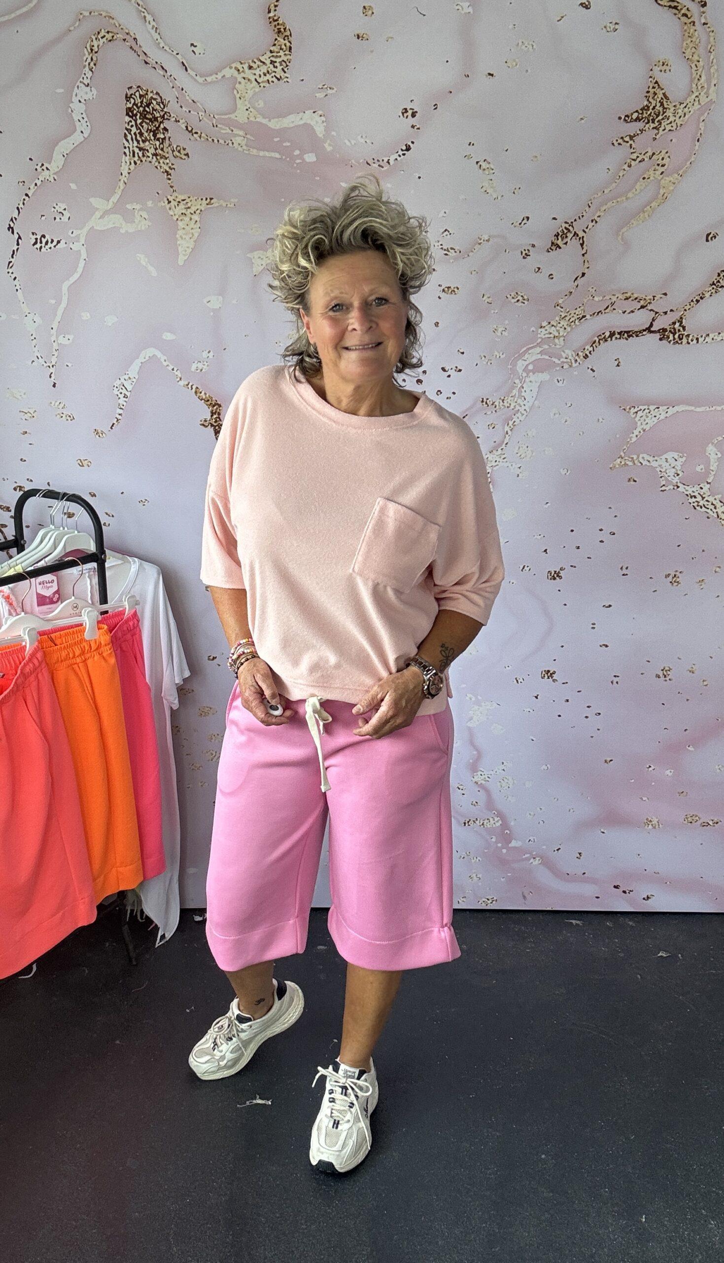 jogg broek capri roze