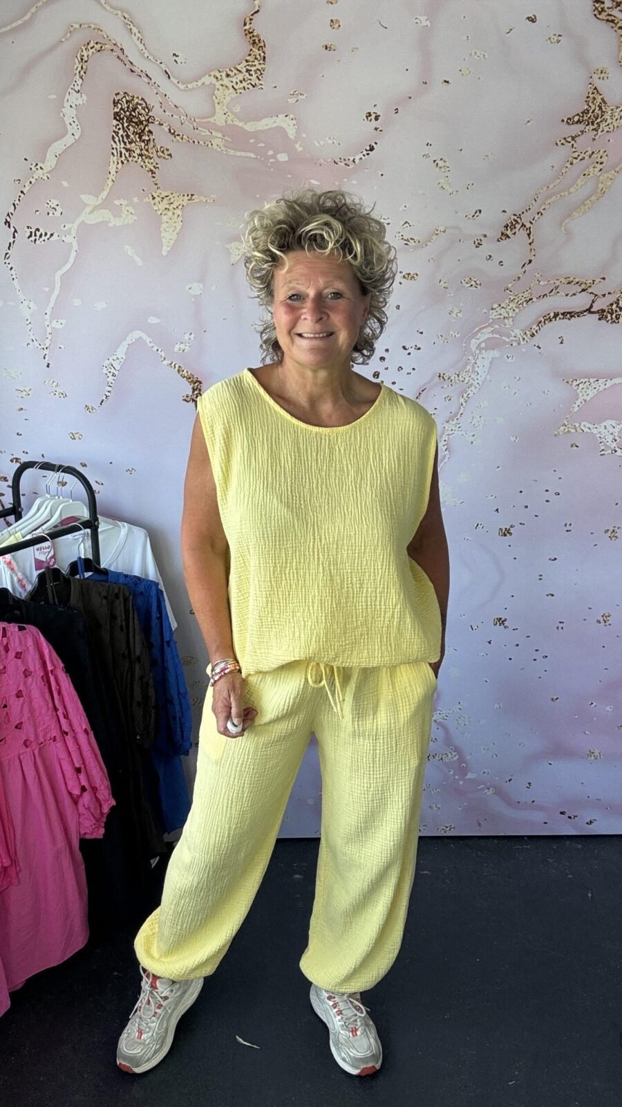 2 delige set Anna geel