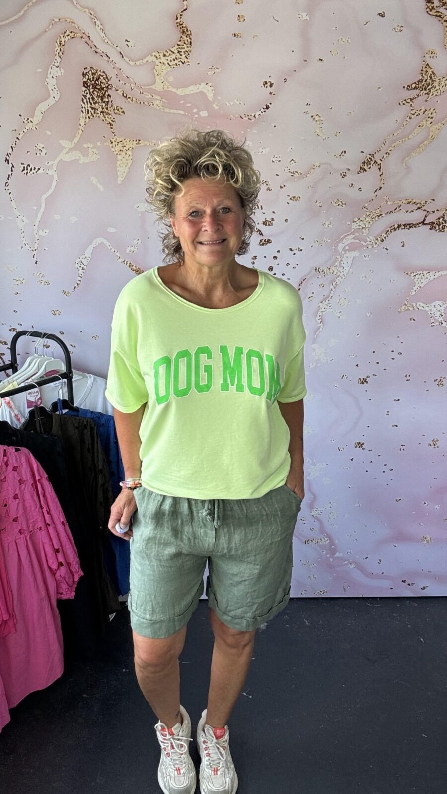 sweater Dog Mom lime