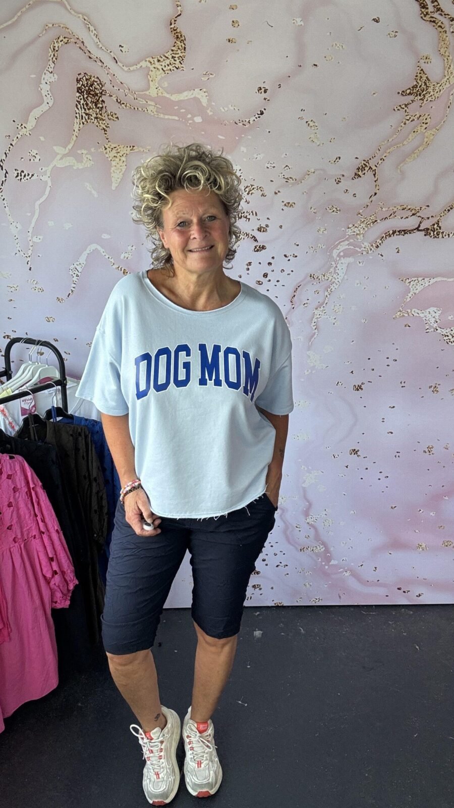 sweater Dog Mom lichtblauw