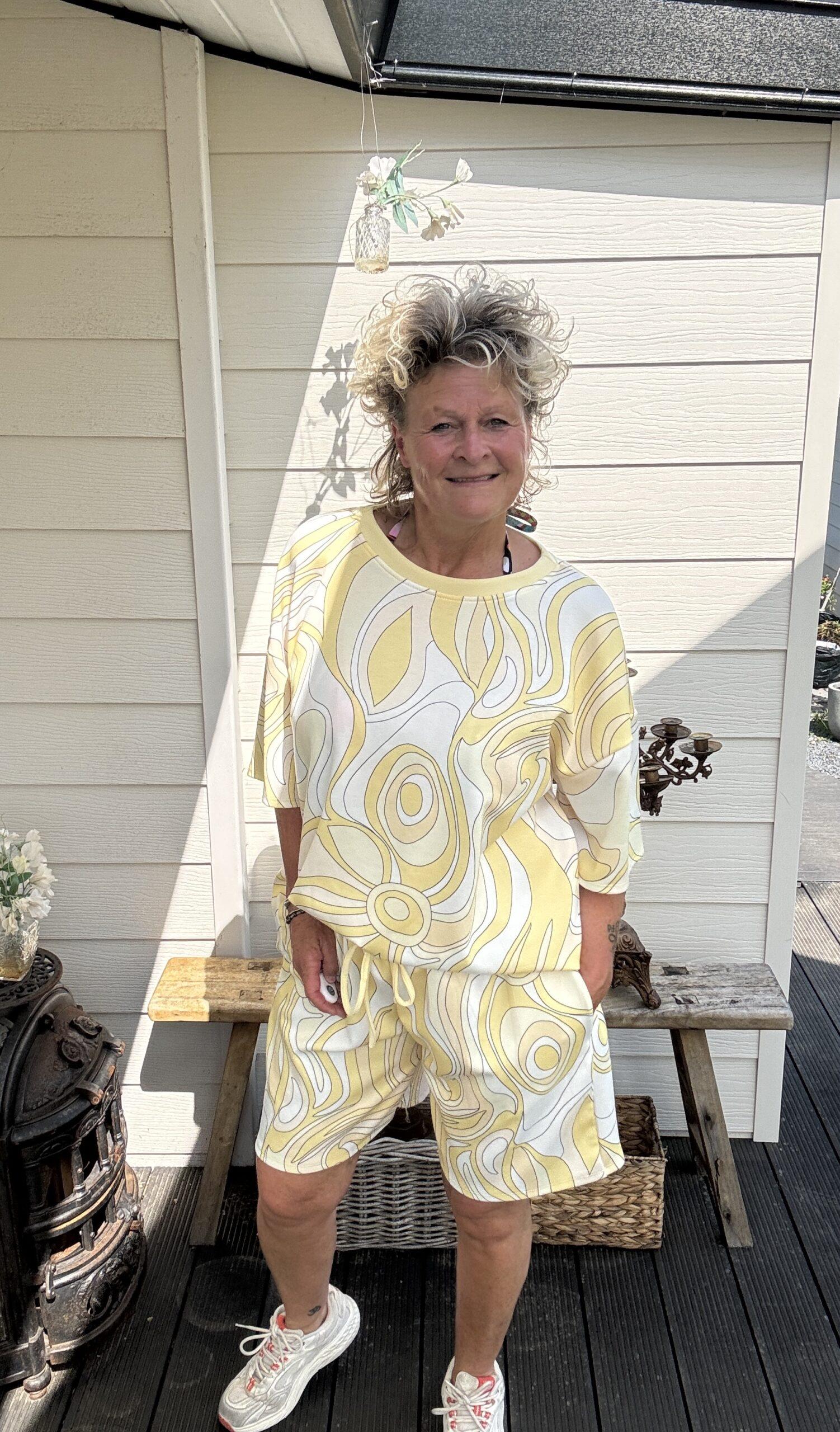 2 delige set retro geel - Afbeelding 2