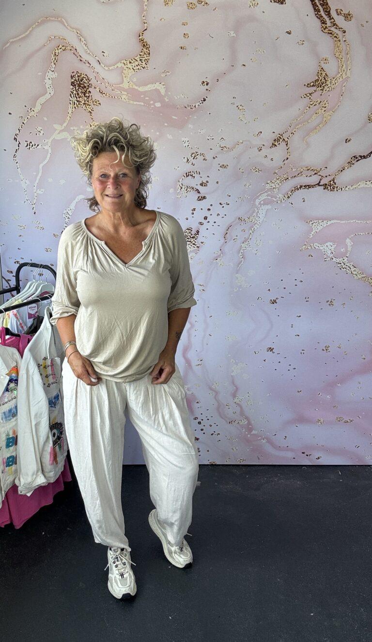 linnen broek Lopke offwhite