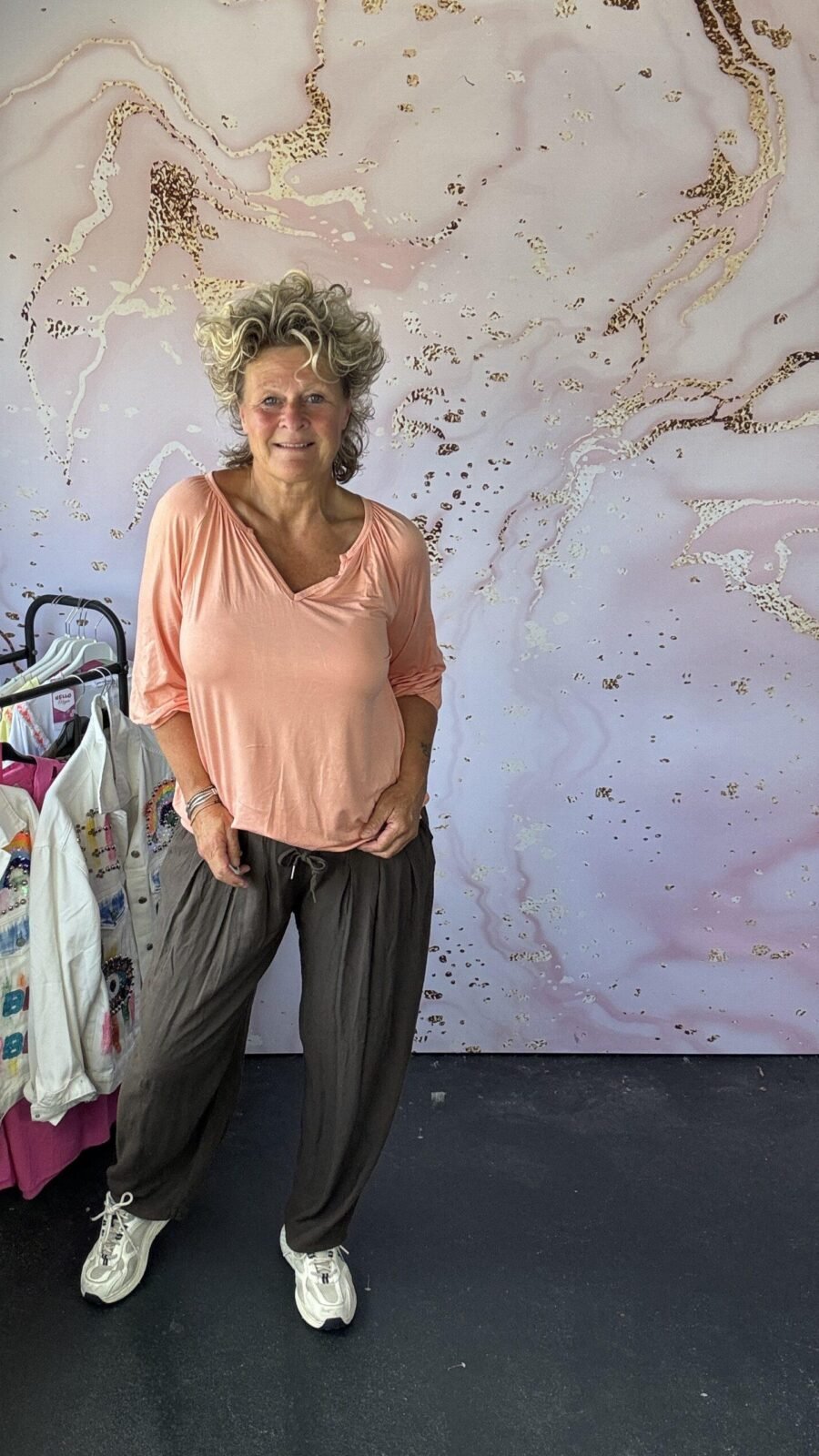 T shirt Teddy peach MOOIJ