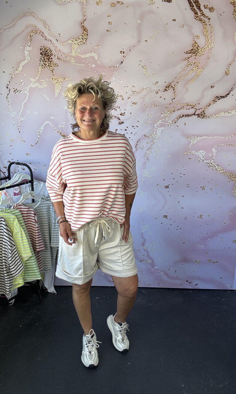 sweater Susie koraal/offwhite