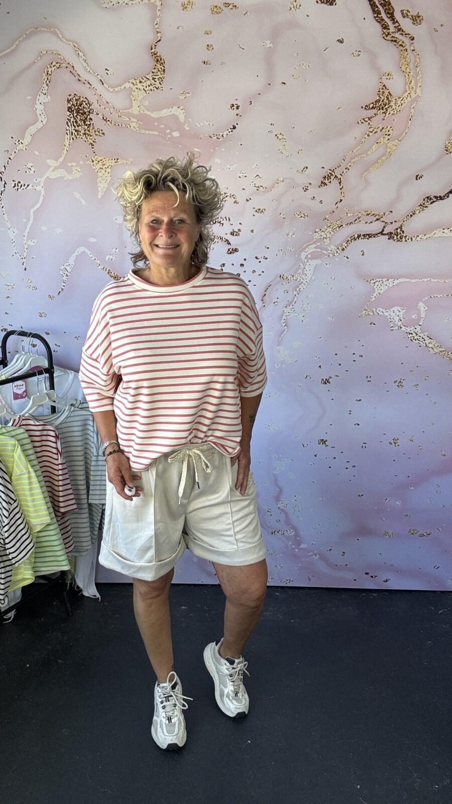 sweater Susie koraal/offwhite