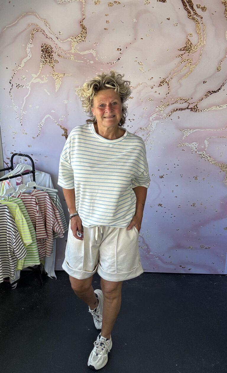 sweater Susie lichtblauw/offwhite