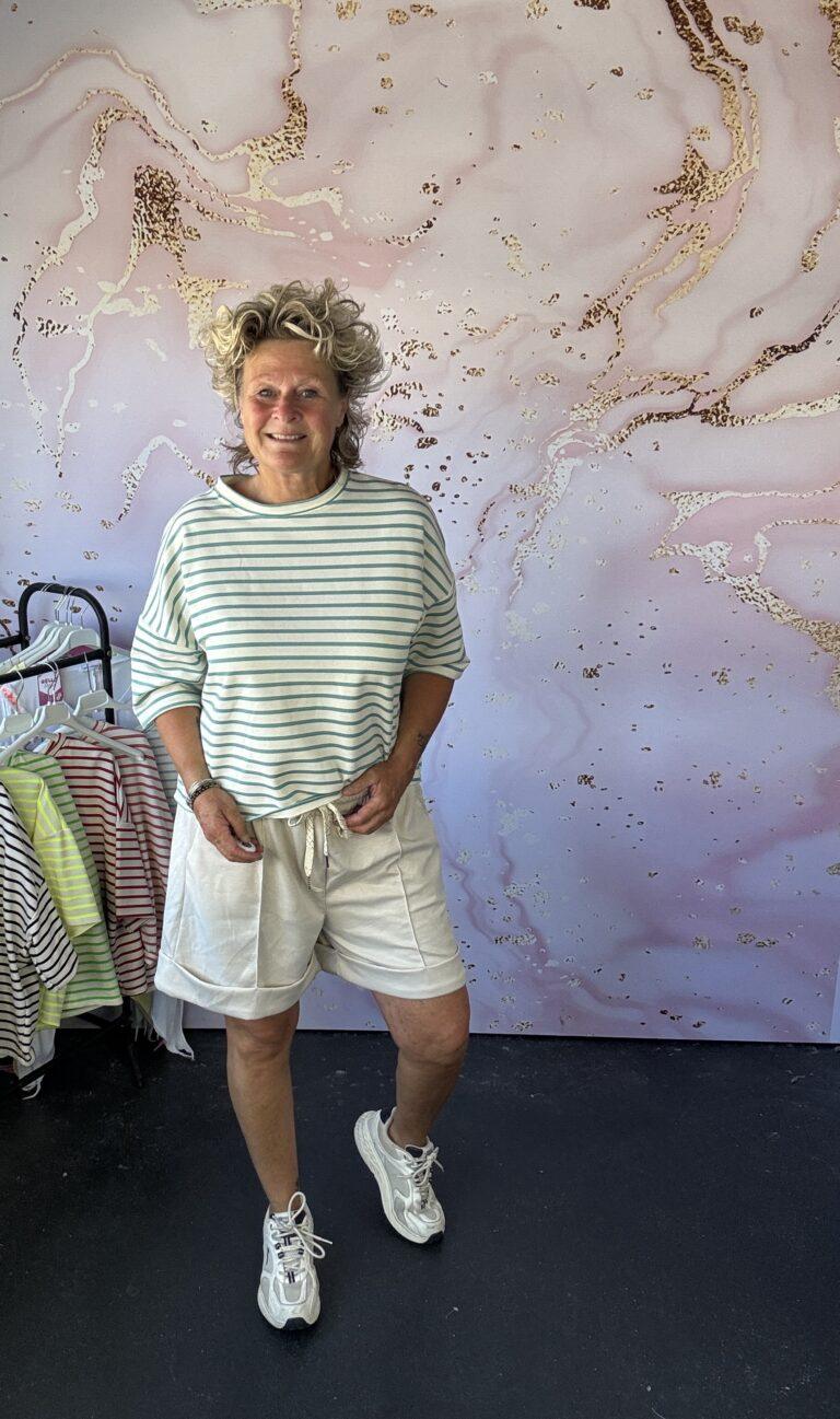 sweater Susie petrol/offwhite
