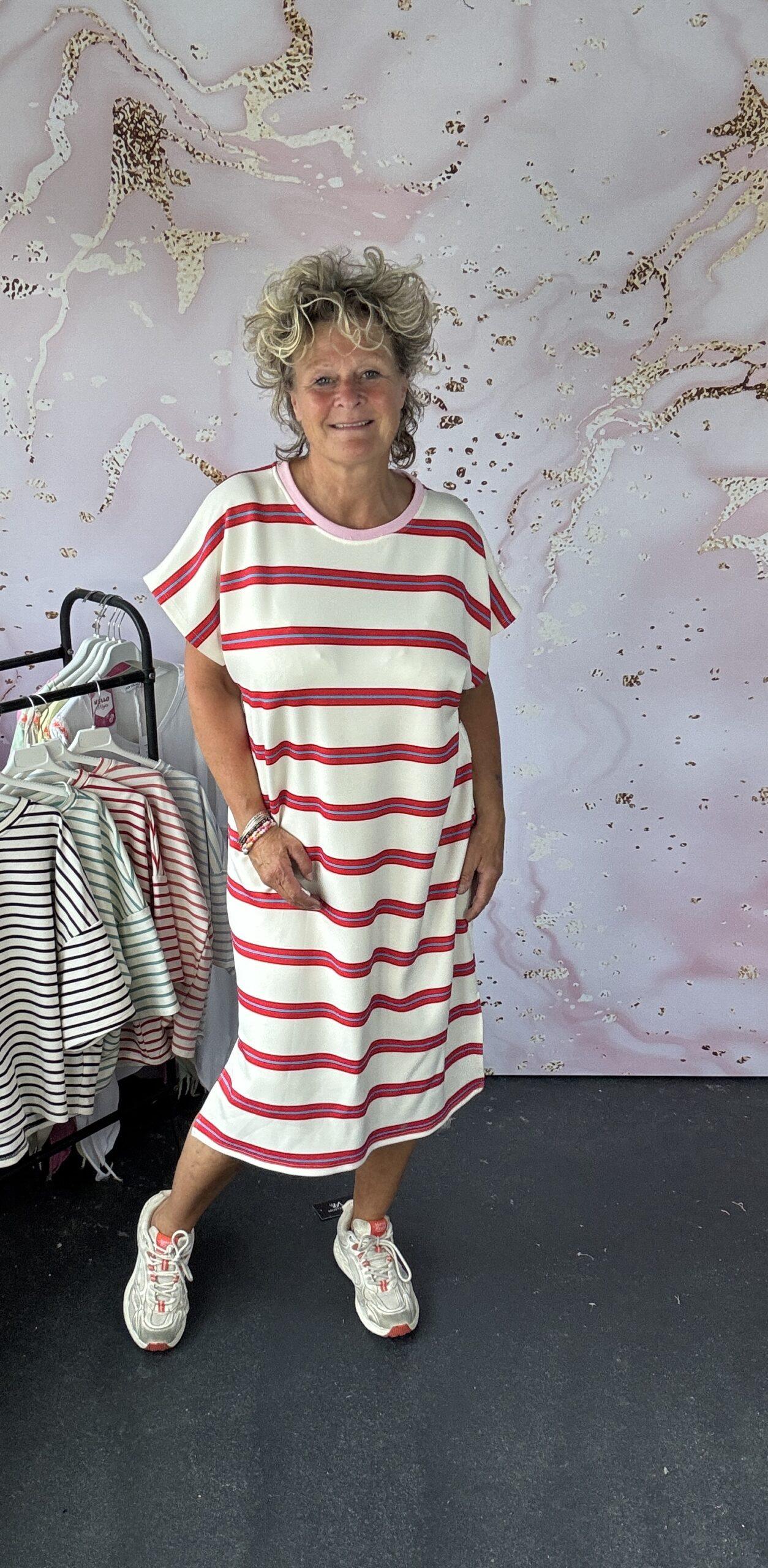 Jurkje Stripe MOOIJ red - Afbeelding 2