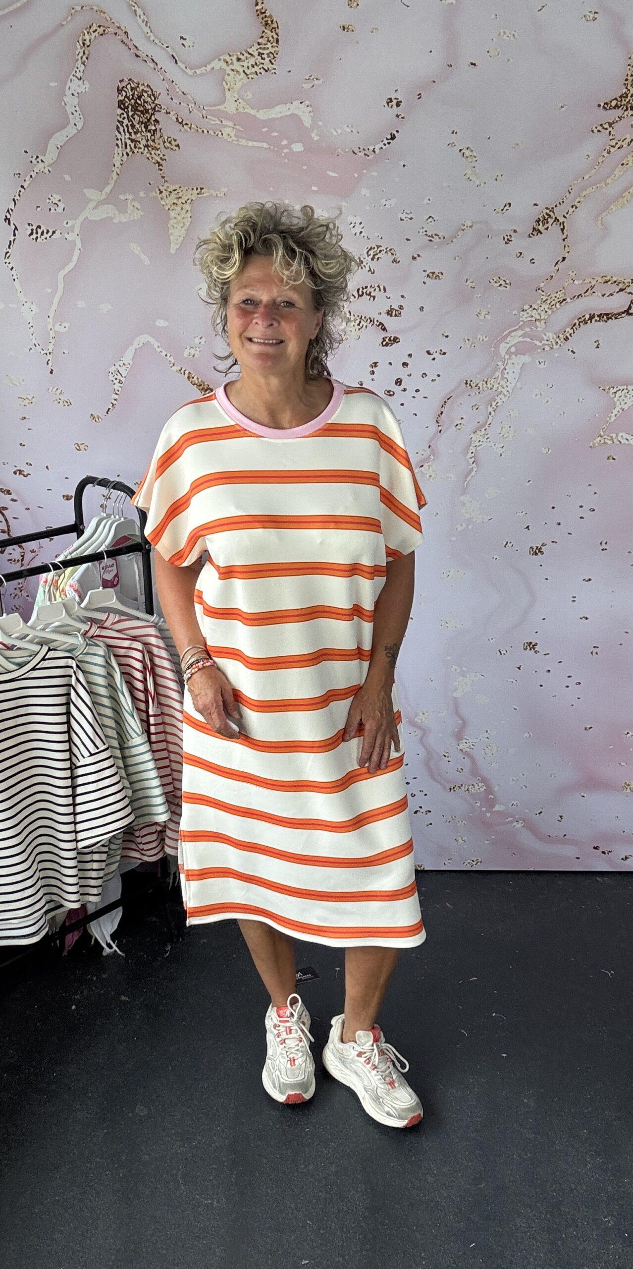 Jurkje Stripe MOOIJ orange - Afbeelding 2