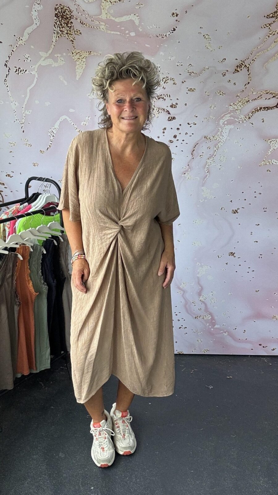 Jurk  Doesi taupe