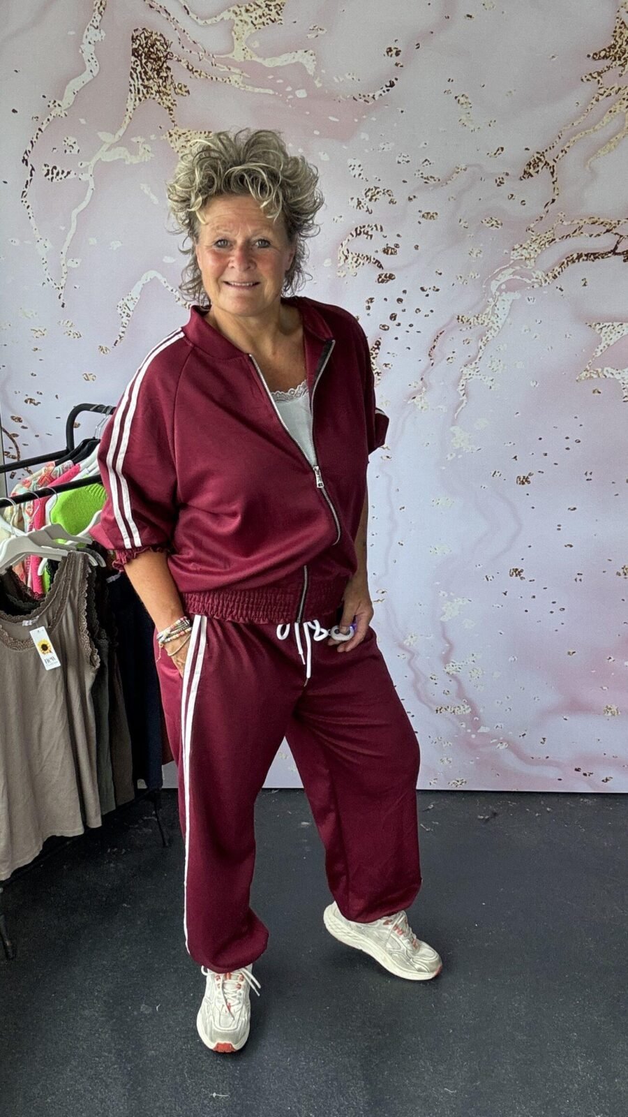2 delige set Suus burgundy