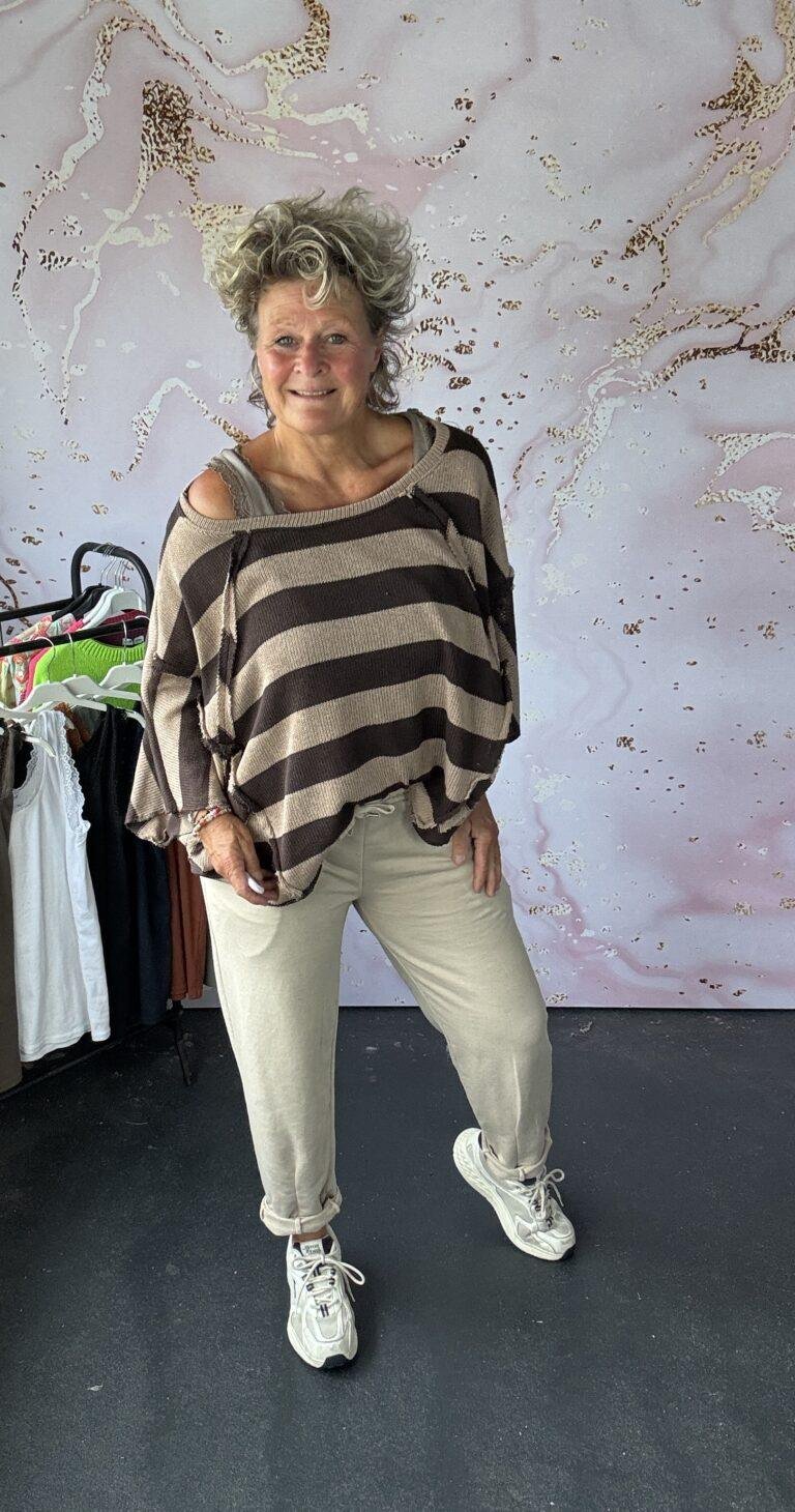 Trui Lucie bruin/beige