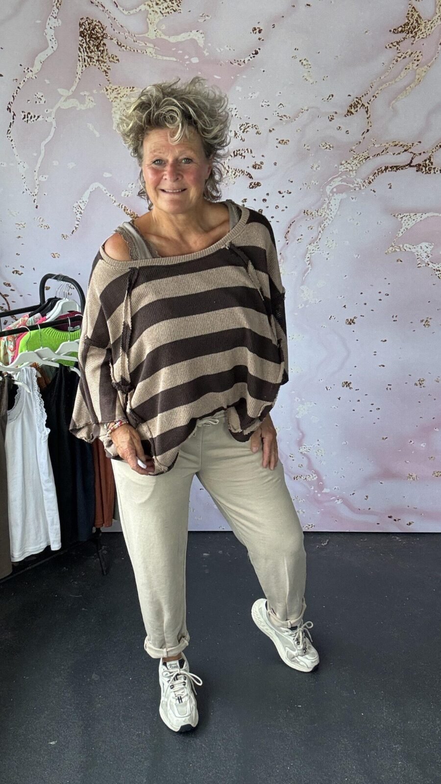 Trui Lucie bruin/beige
