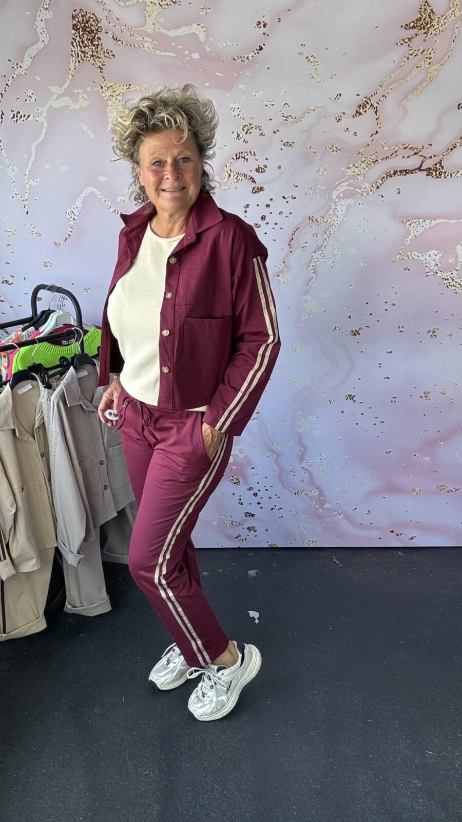 2 delige set Marian burgundy