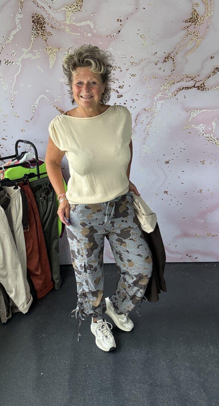 broek Cargo print grijs