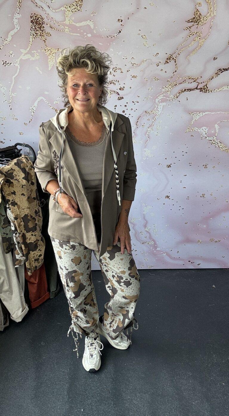 broek Cargo print taupe