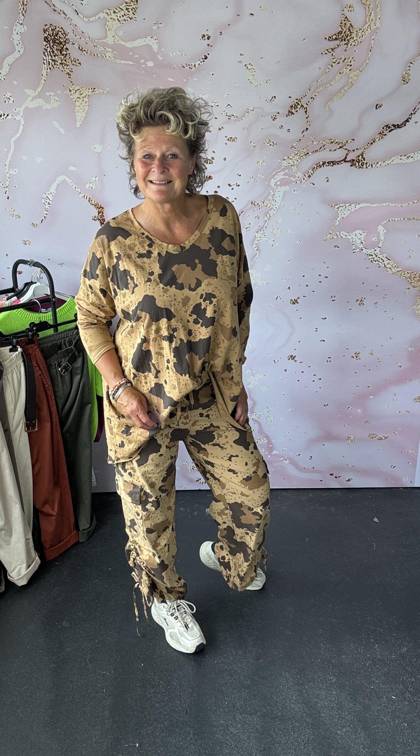 broek Cargo print camel - Afbeelding 2