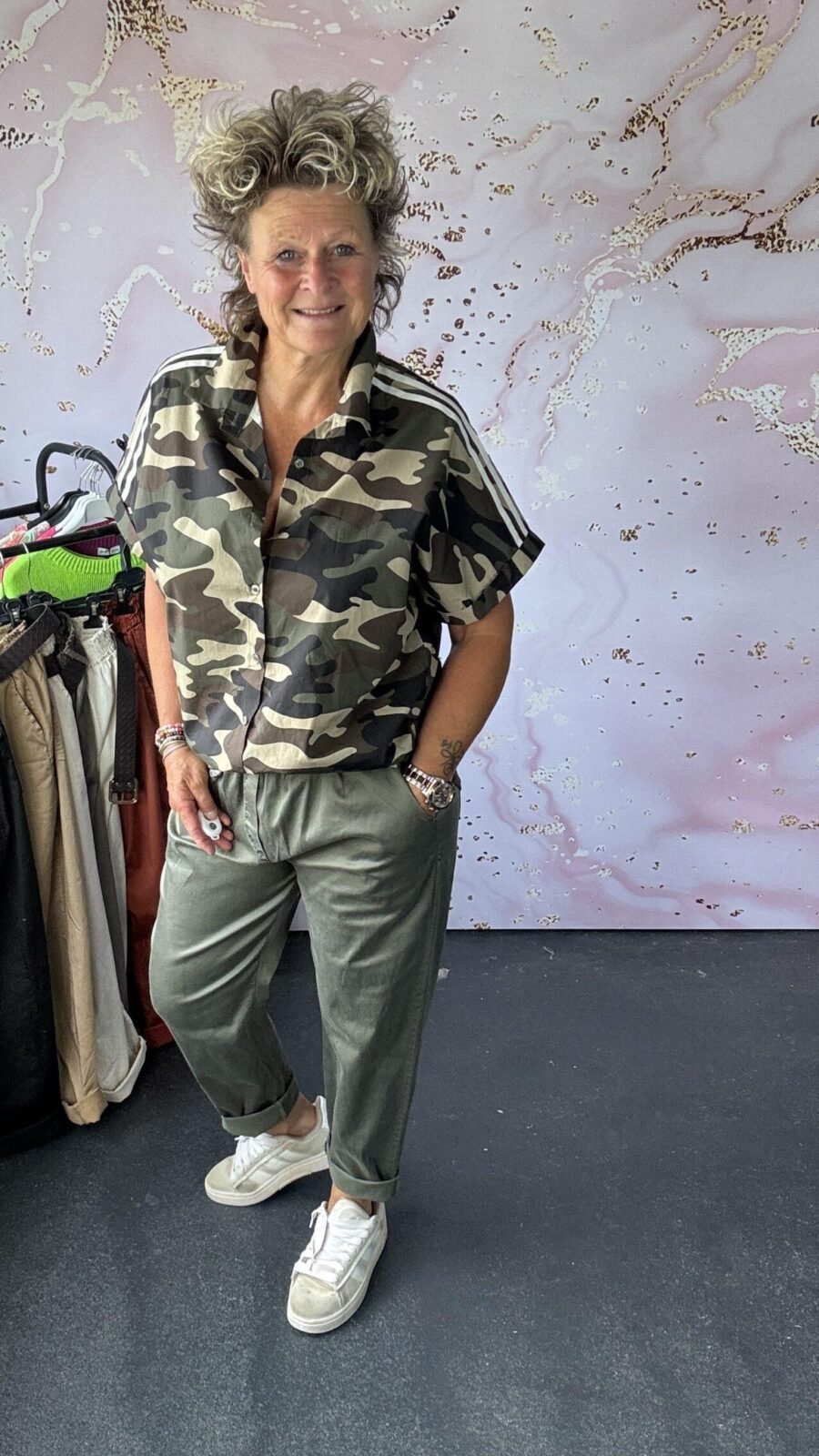 Blouse army green