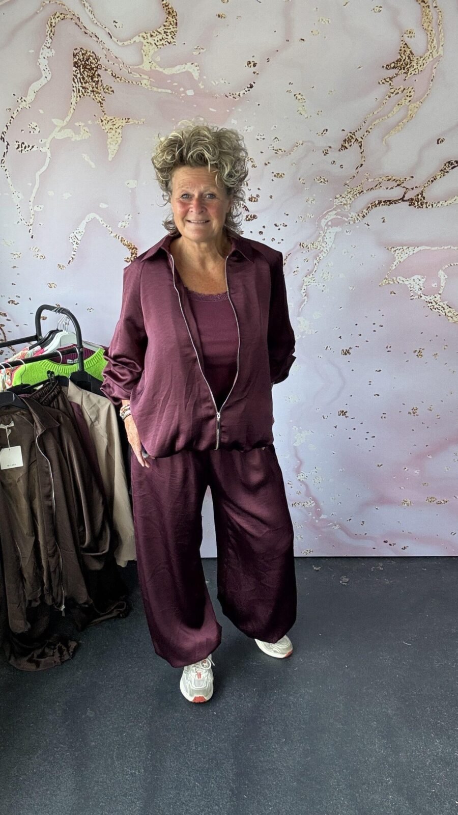 2 delige set Loulou burgundy