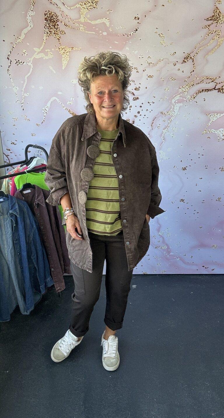 Jasje/ blouse jeans bruin