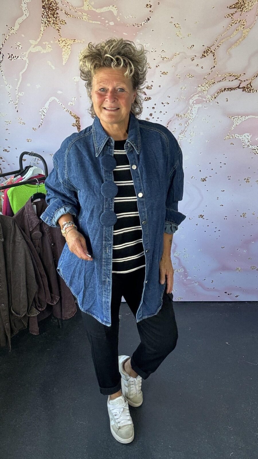 Jasje/ blouse jeans blauw
