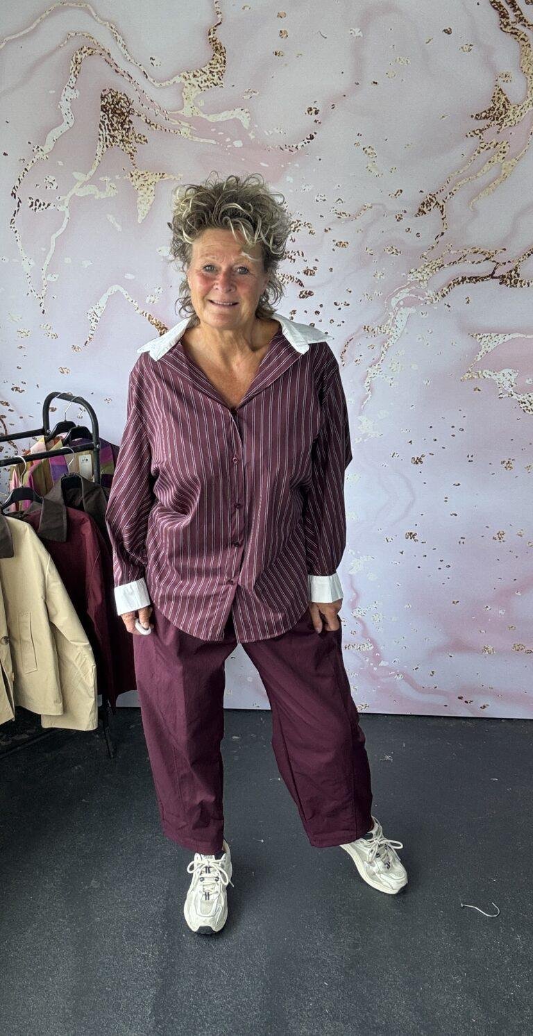 Blouse Stripe burgundy