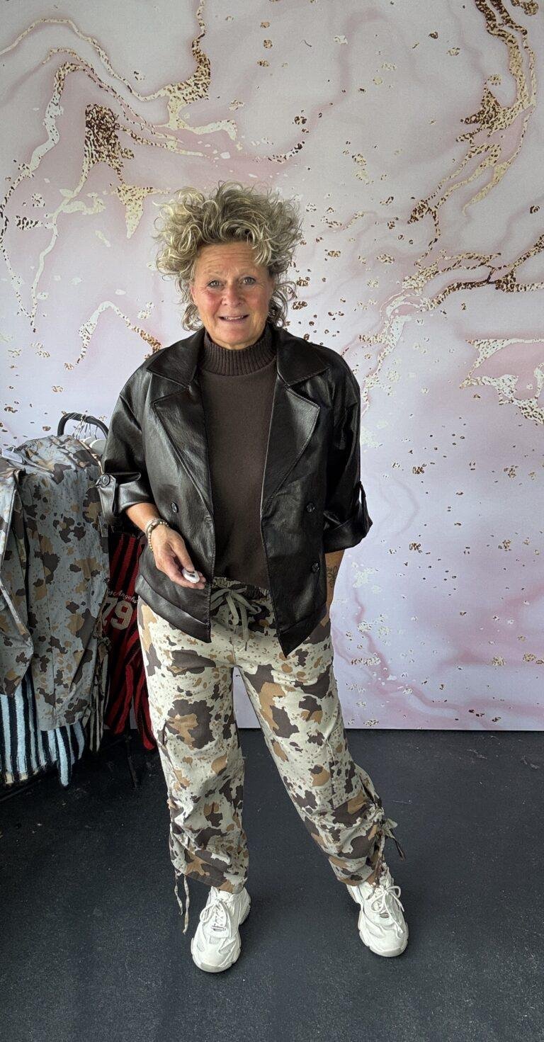broek Cargo print taupe