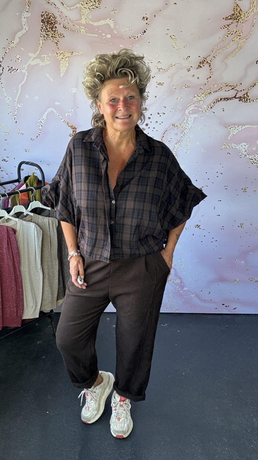 Blouse Kira zwart/bruin