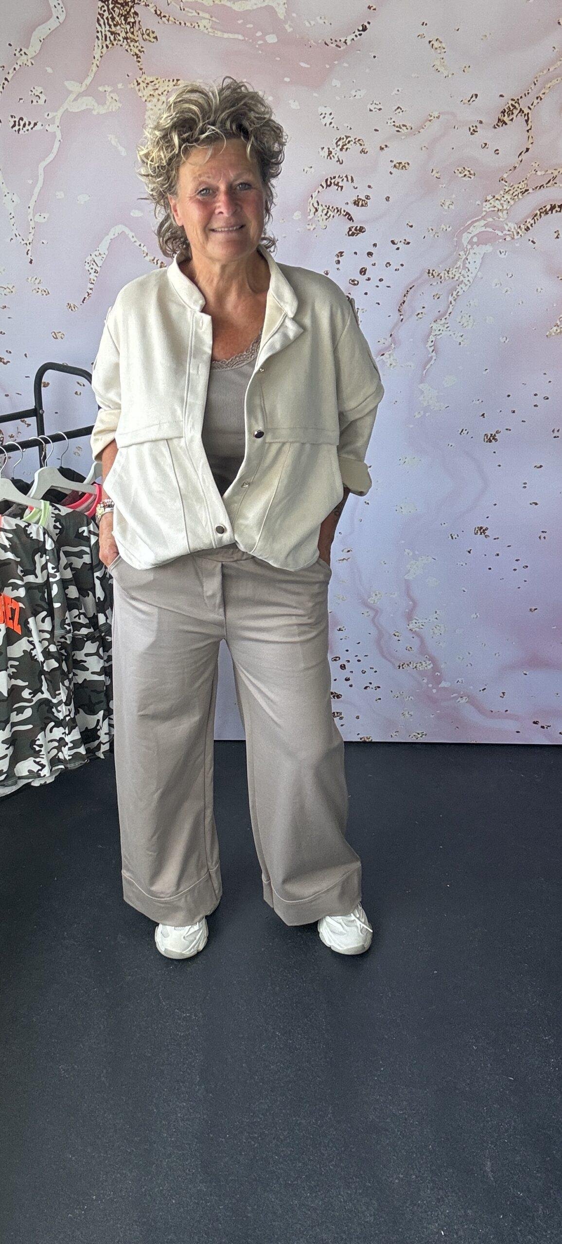 Broek mena taupe