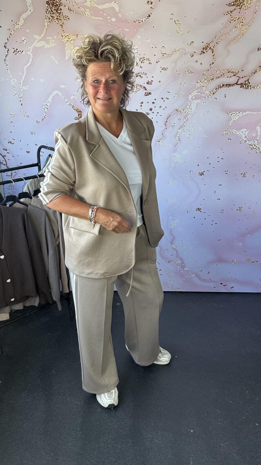 2 delige set Anne taupe