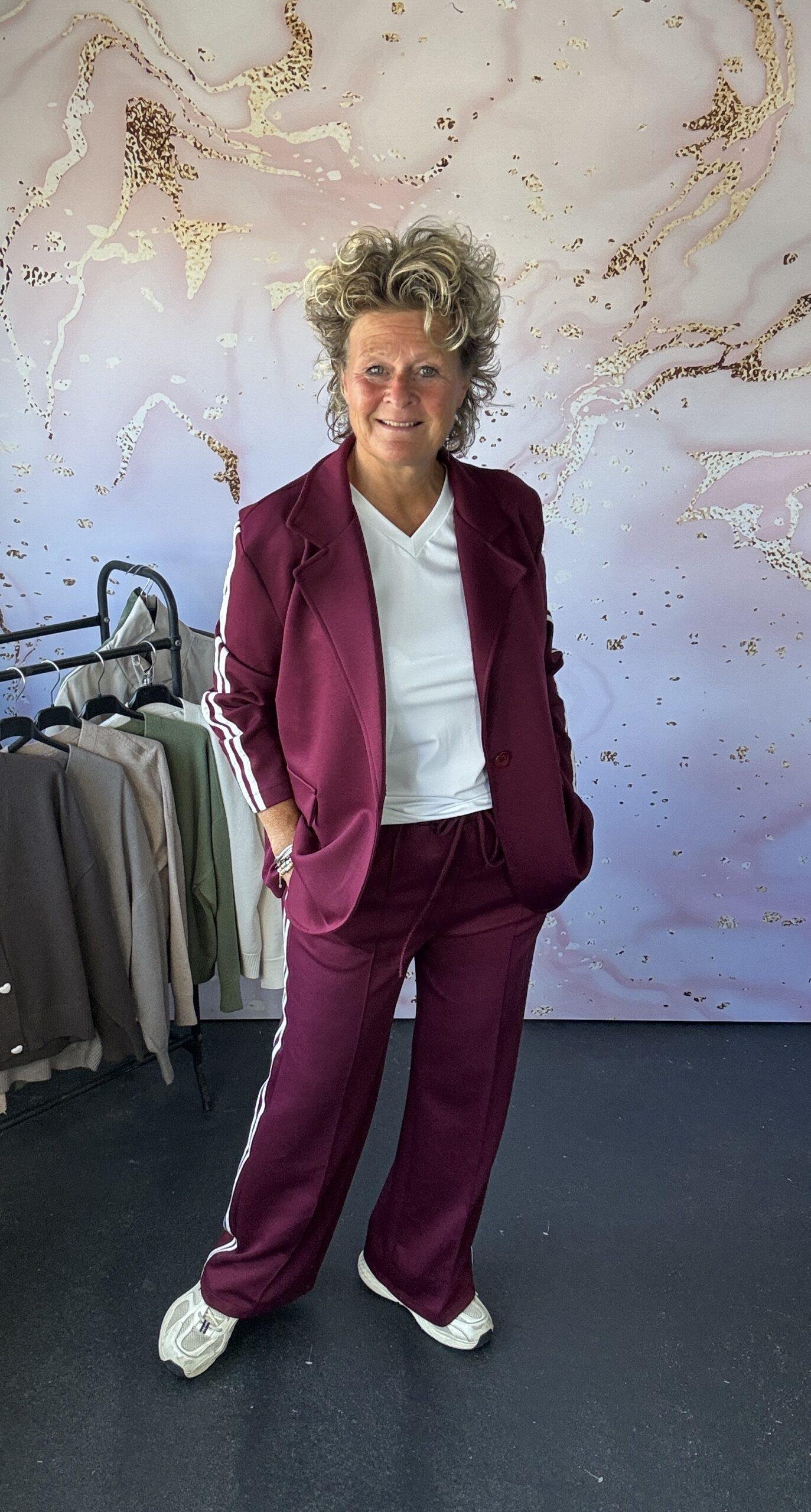 2 delige set Anne burgundy - Afbeelding 2
