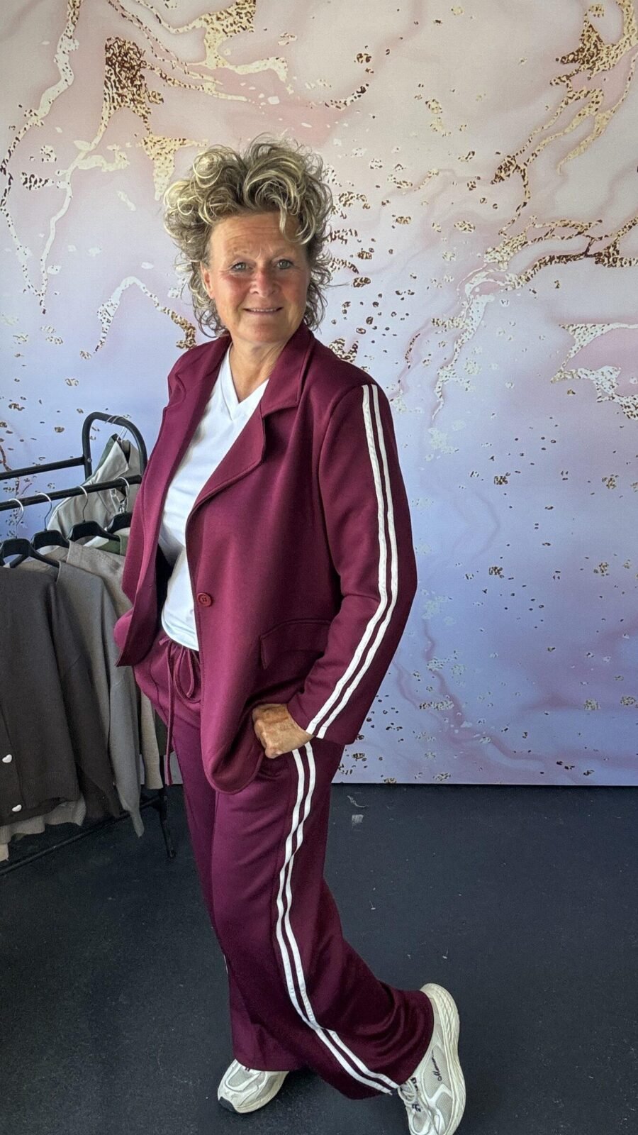 2 delige set Anne burgundy