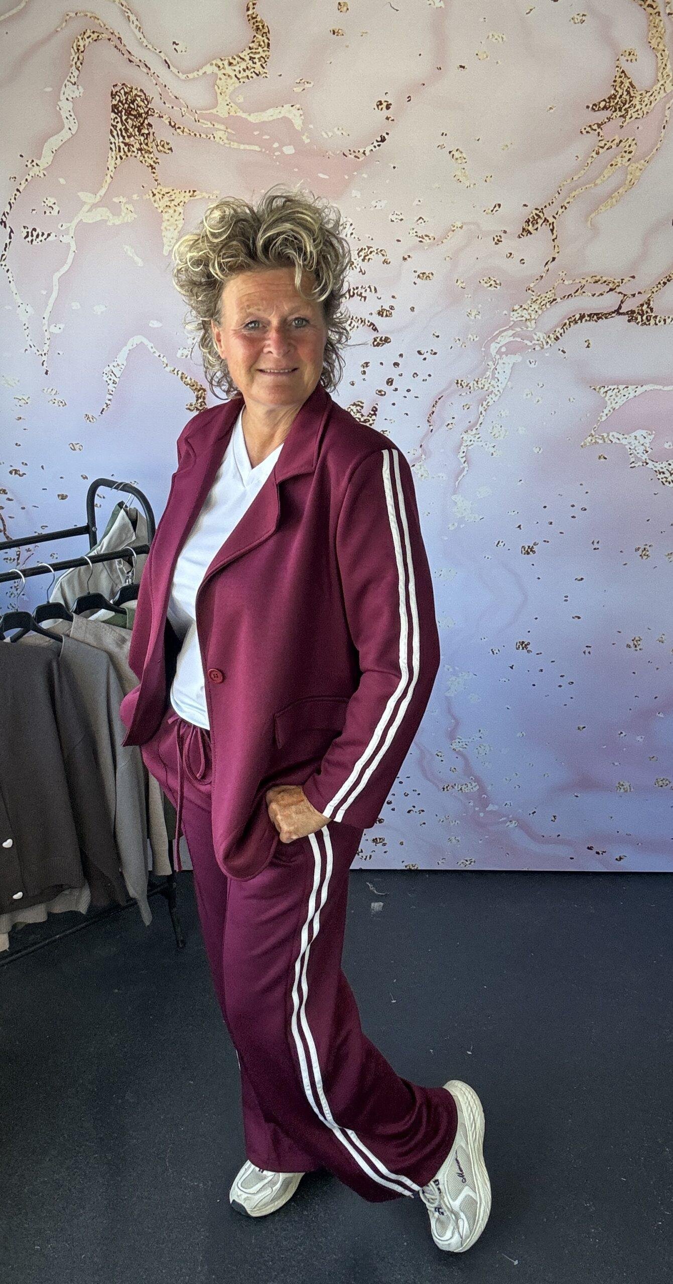 2 delige set Anne burgundy