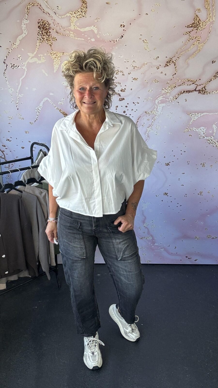jeans S Woman grijs strak