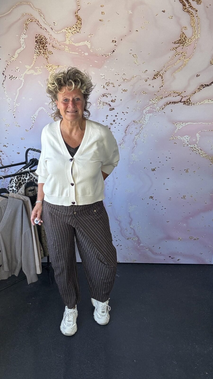 Broek Moon bruin stripe