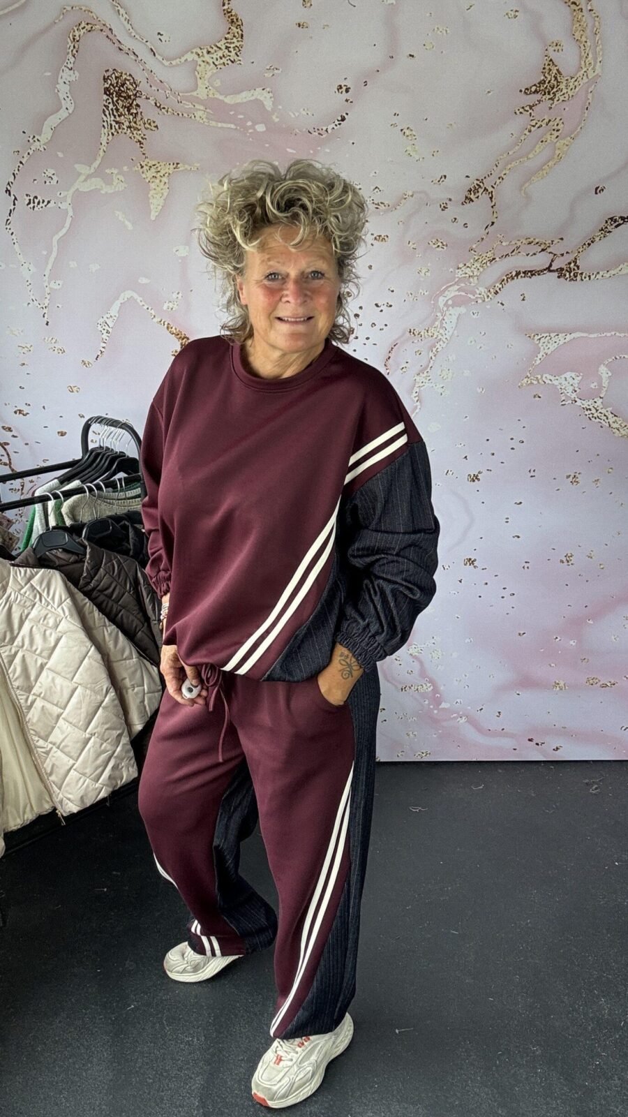 2 delige set Jenna burgundy