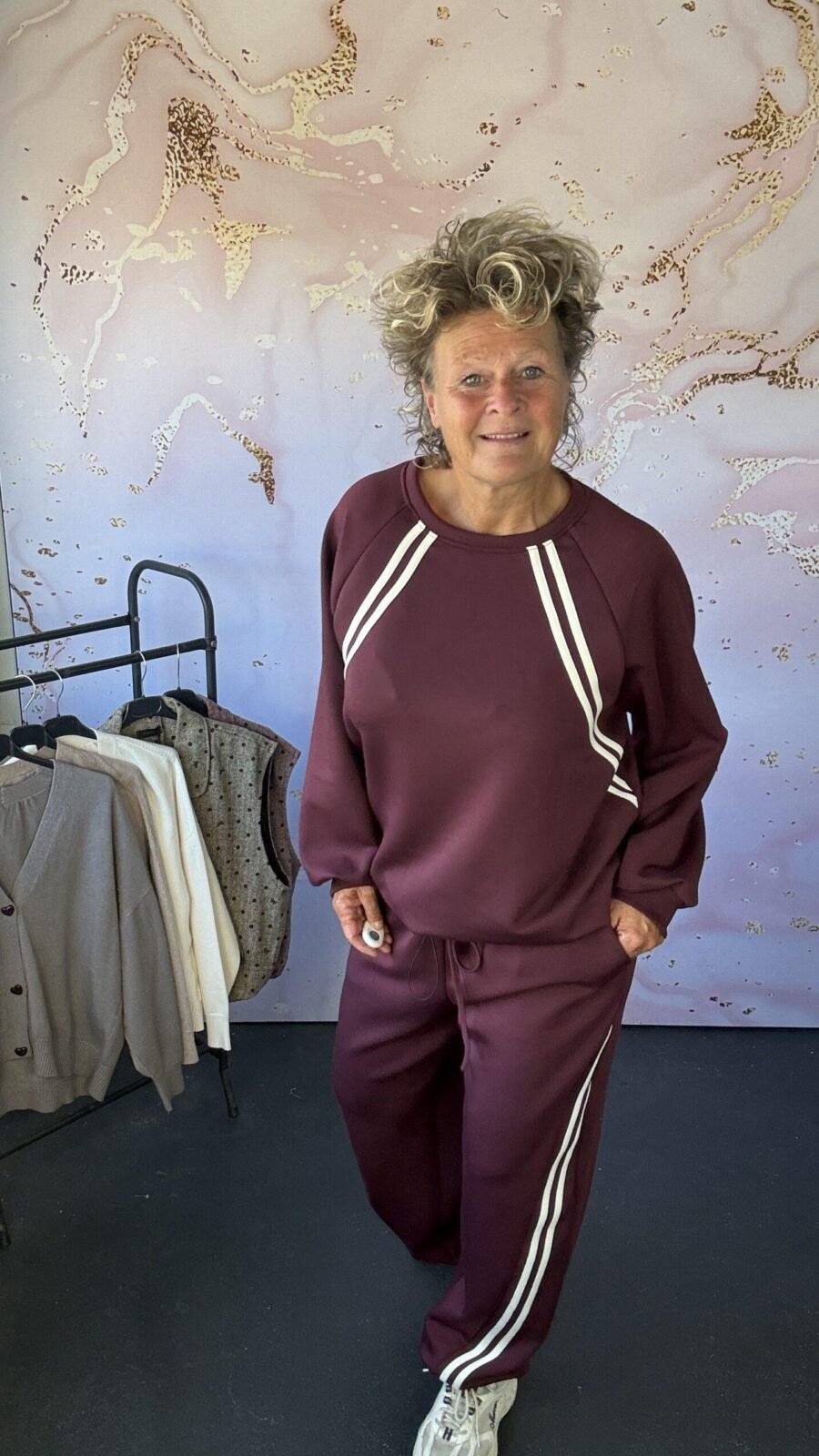 2 delige set paula burgundy