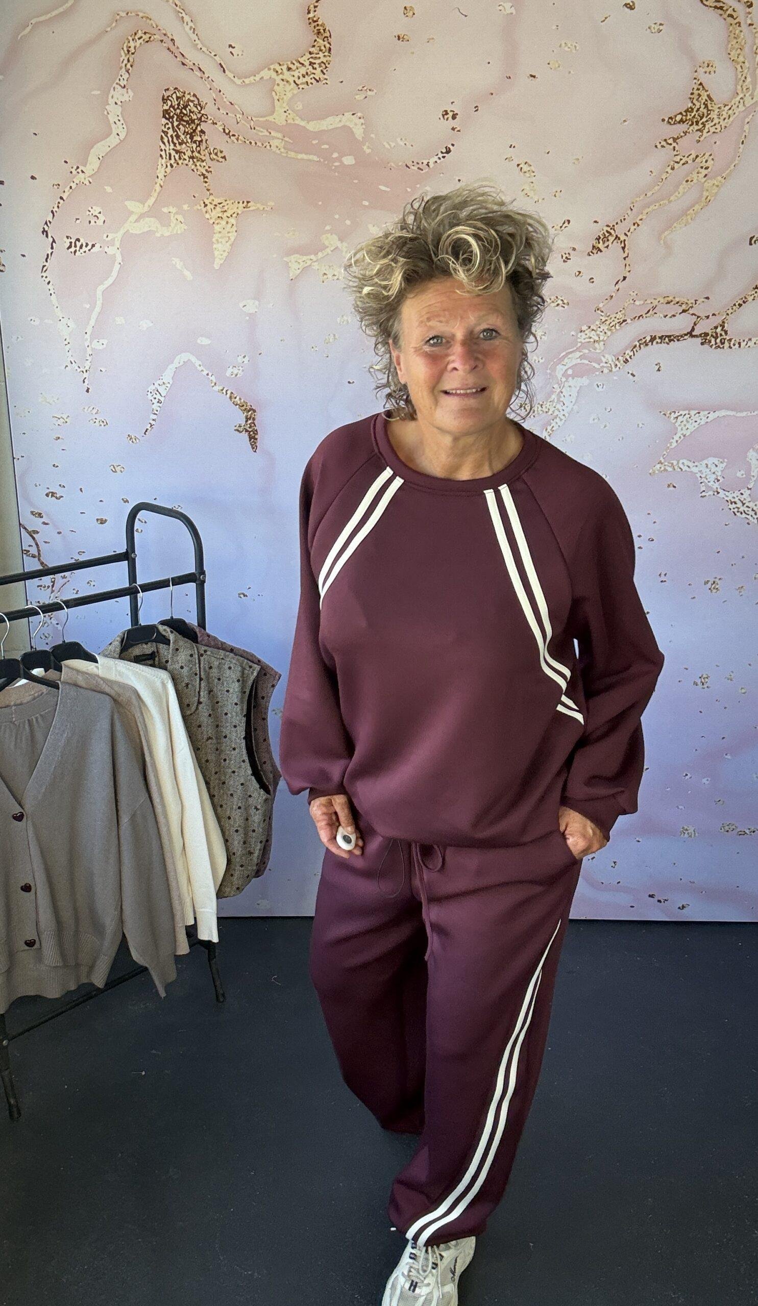 2 delige set paula burgundy