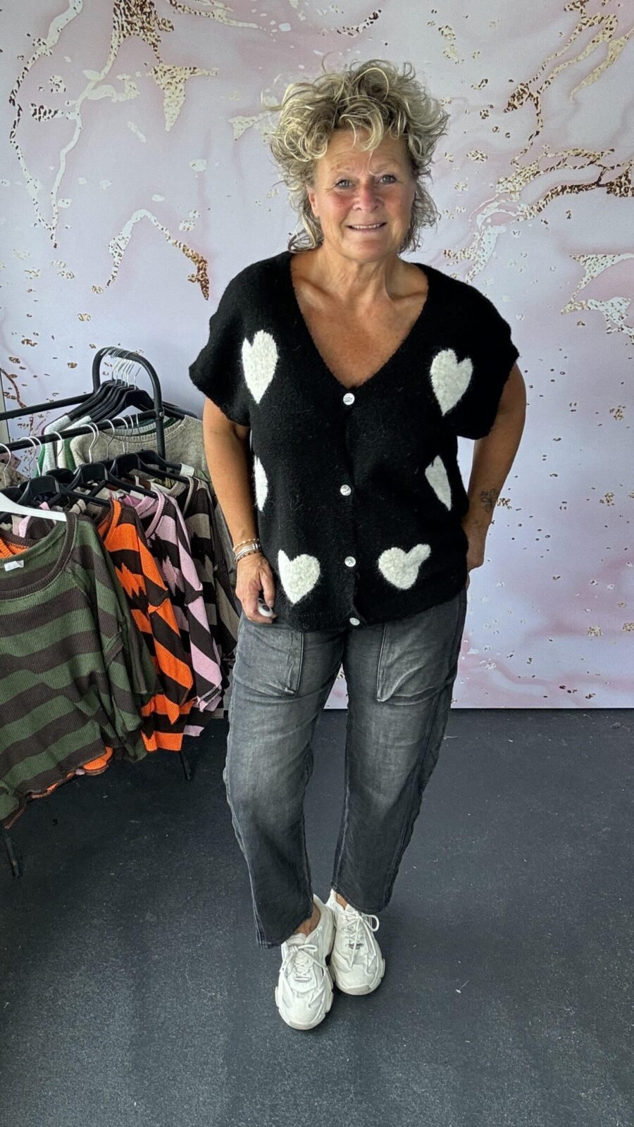 Vest Hart zwart/offwhite