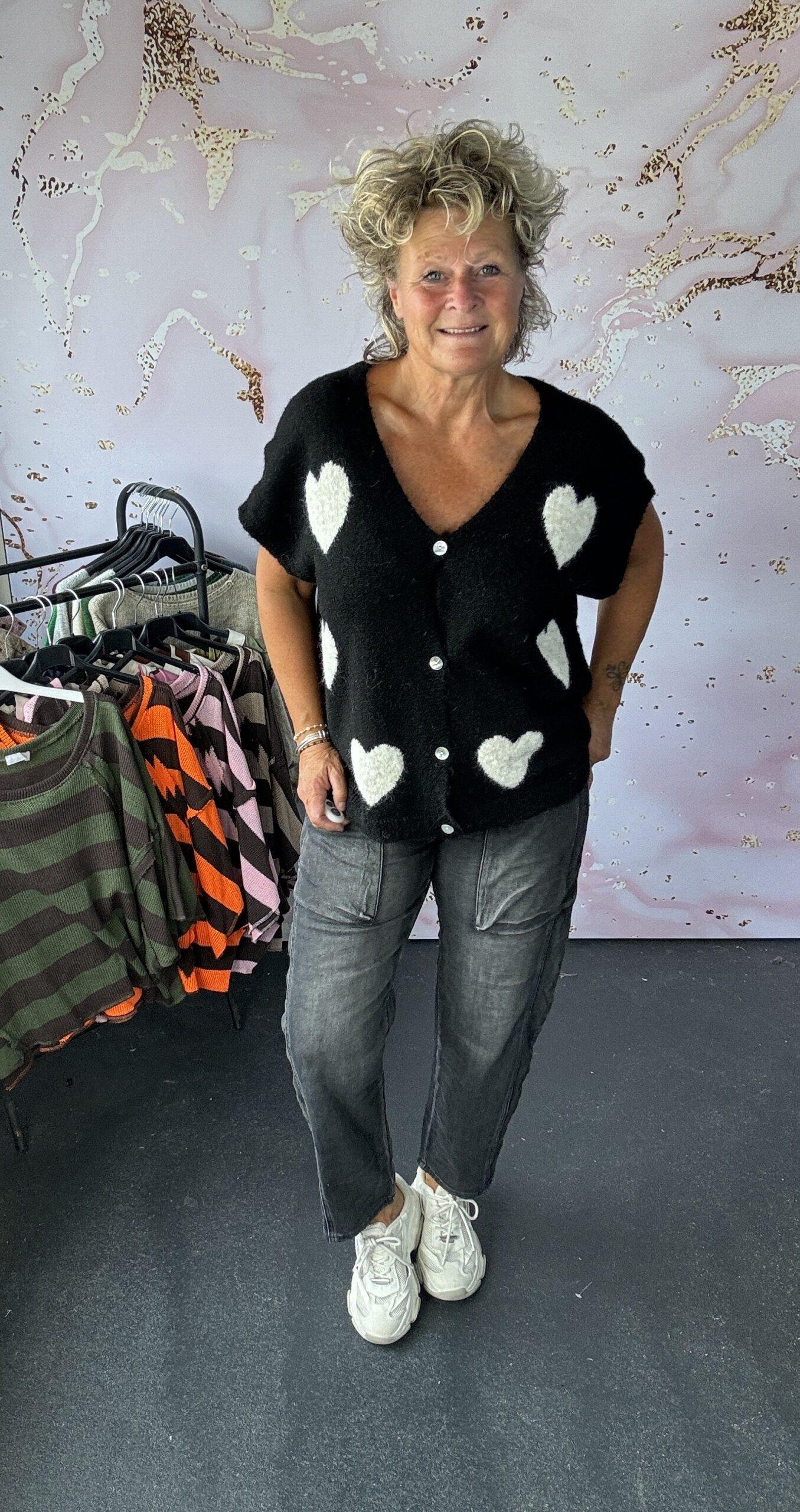 Vest Hart zwart/offwhite