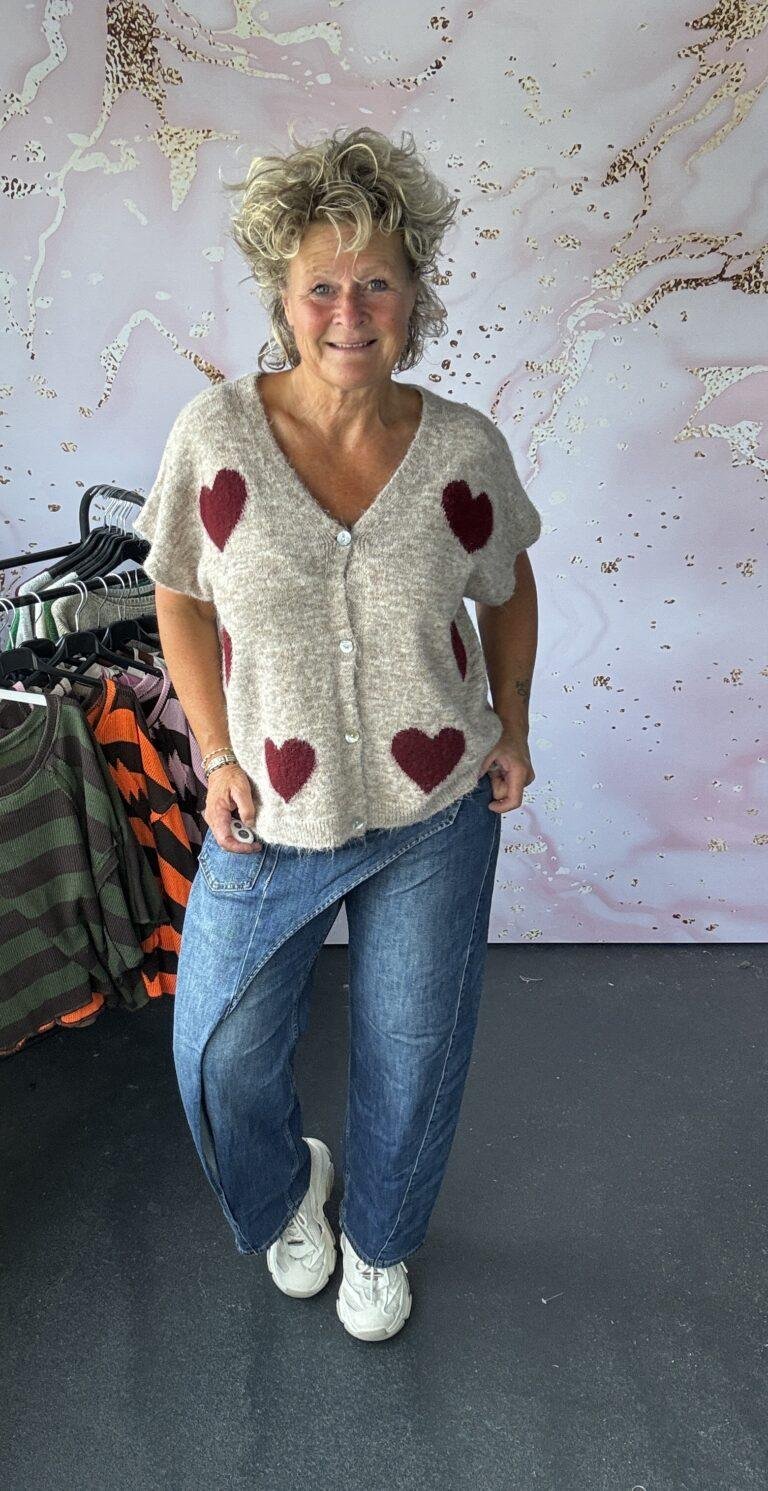 Vest Hart camel/ burgundy