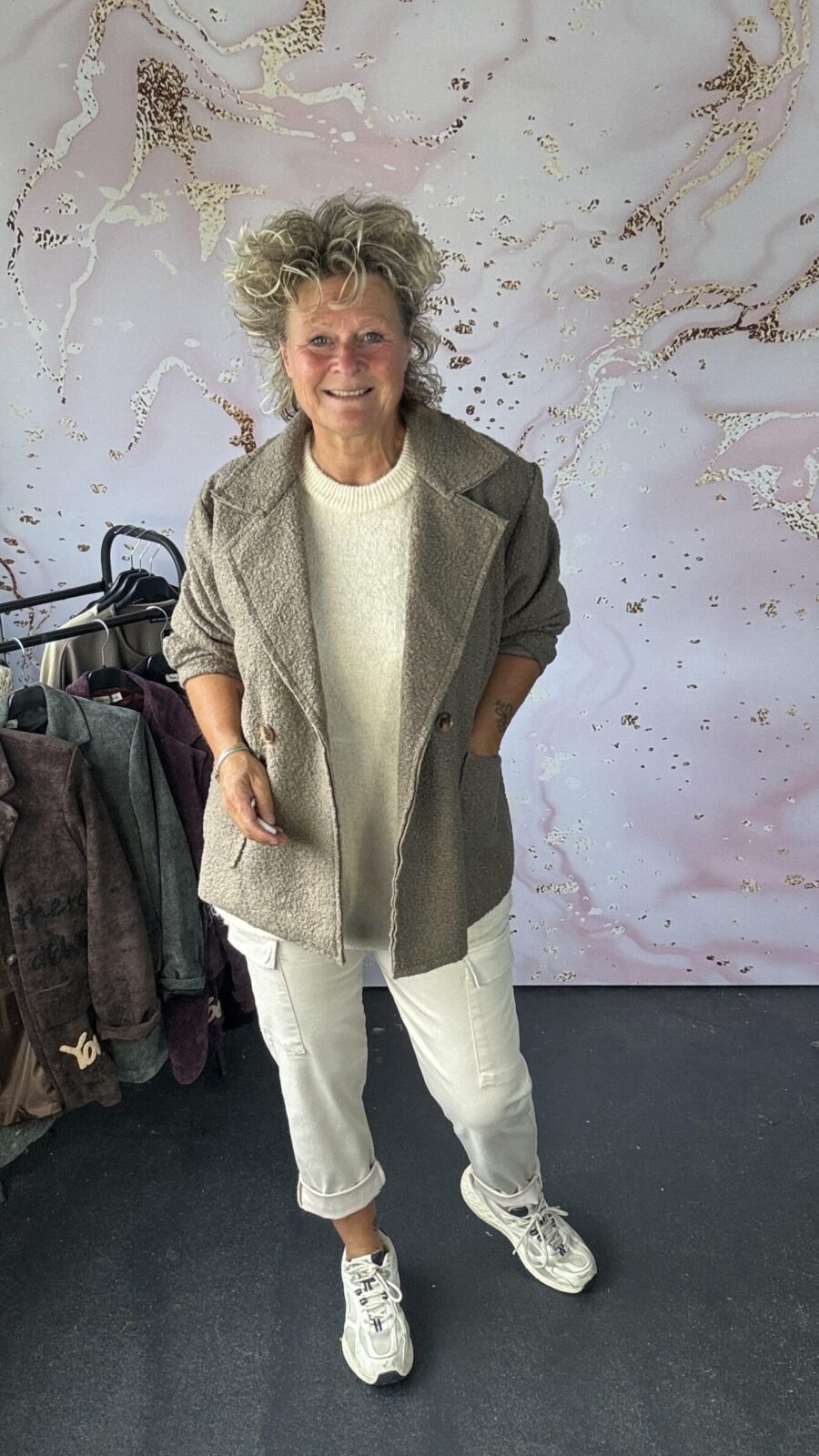 blazer Teddy taupe