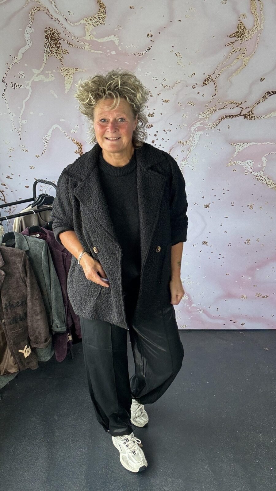 blazer Teddy zwart