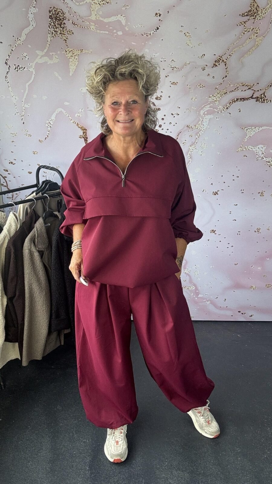 2 delige set Luxe burgundy
