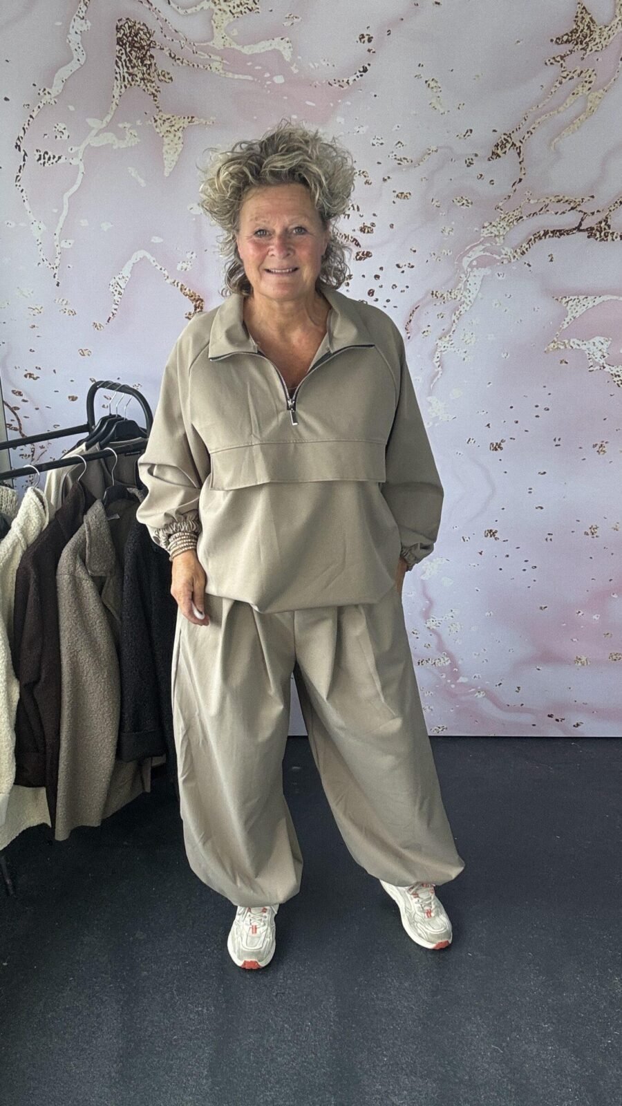 2 delige set Luxe taupe