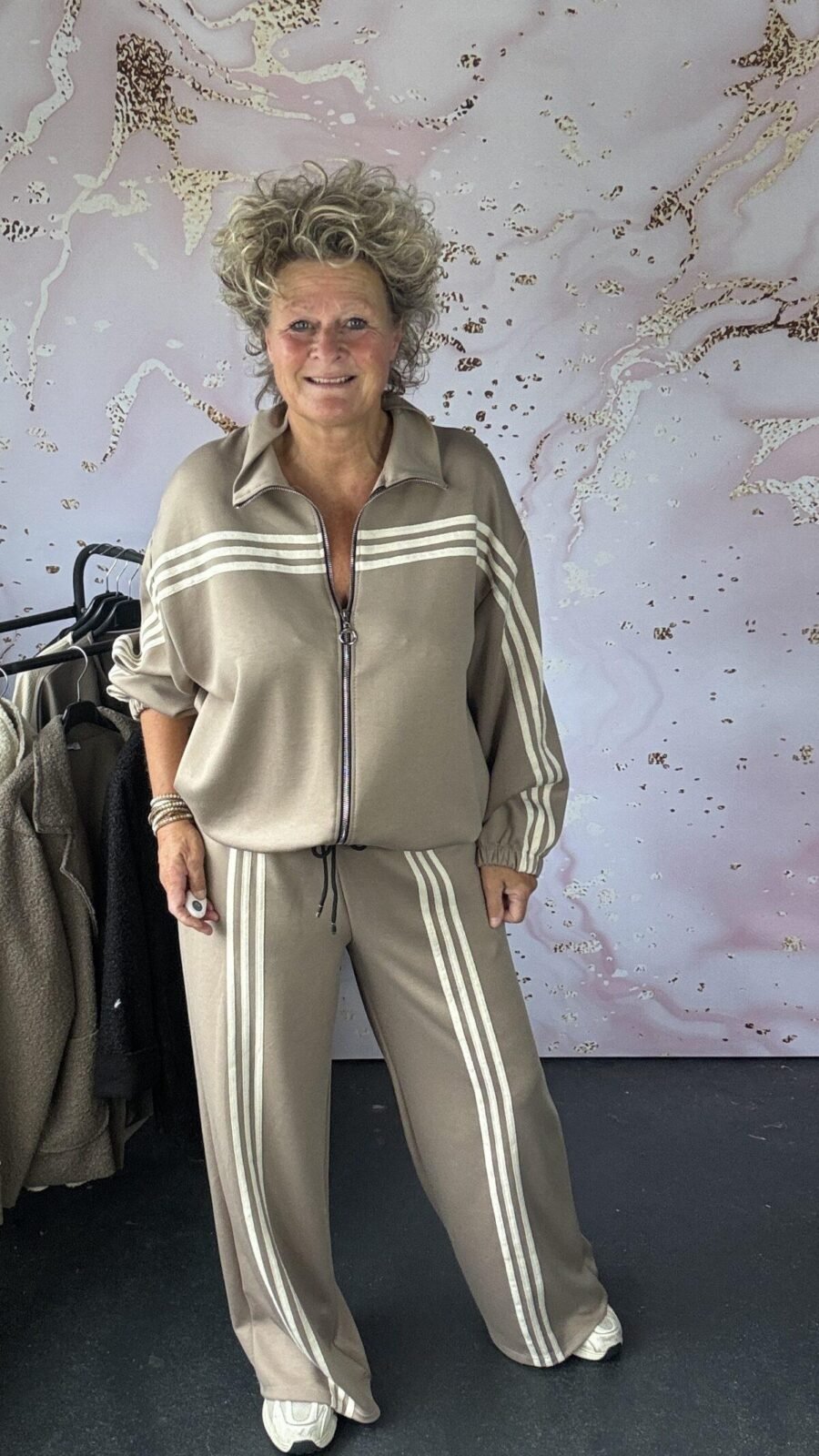 2 delige set Addi taupe