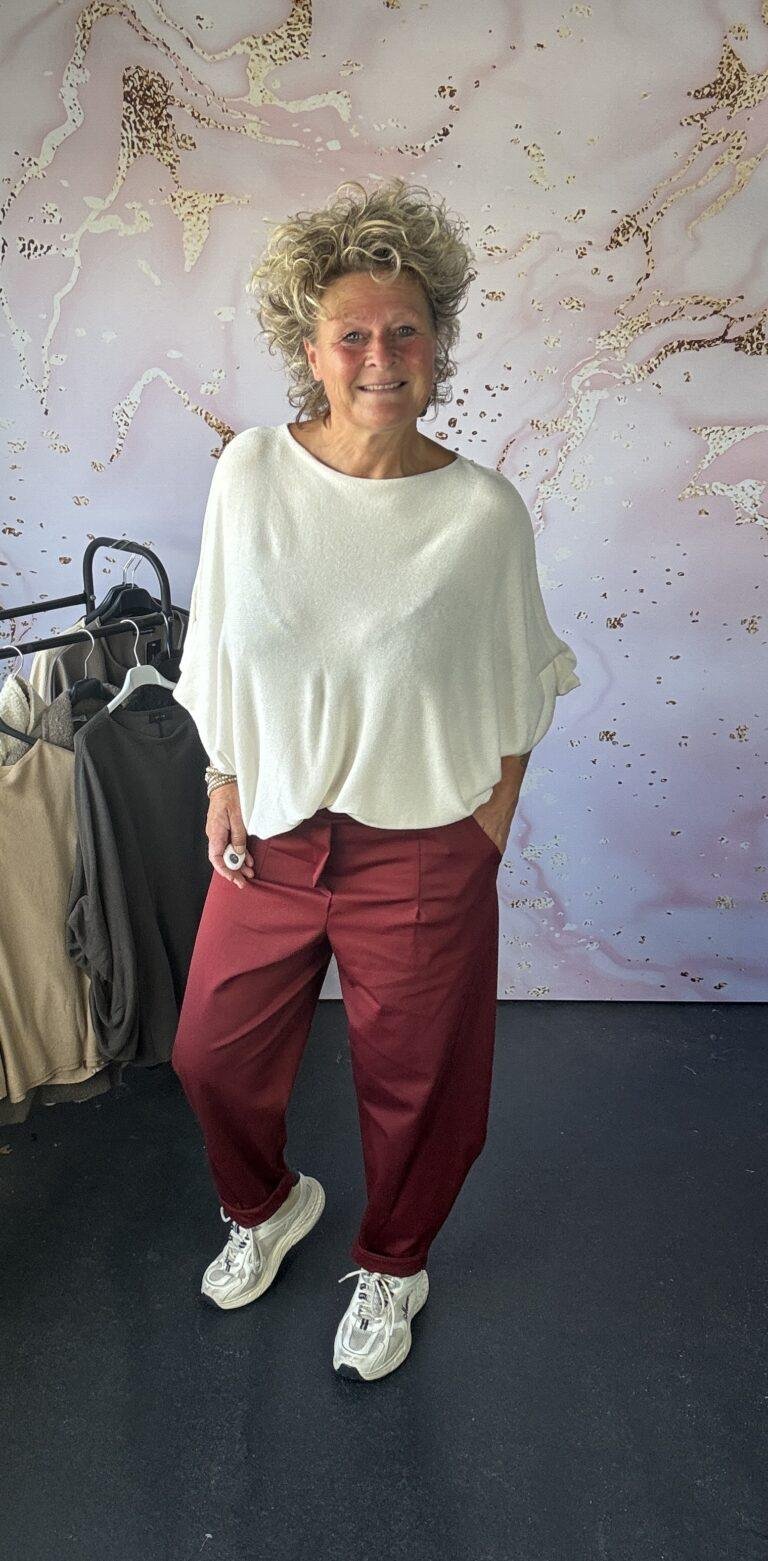 broek Amore burgundy chastar