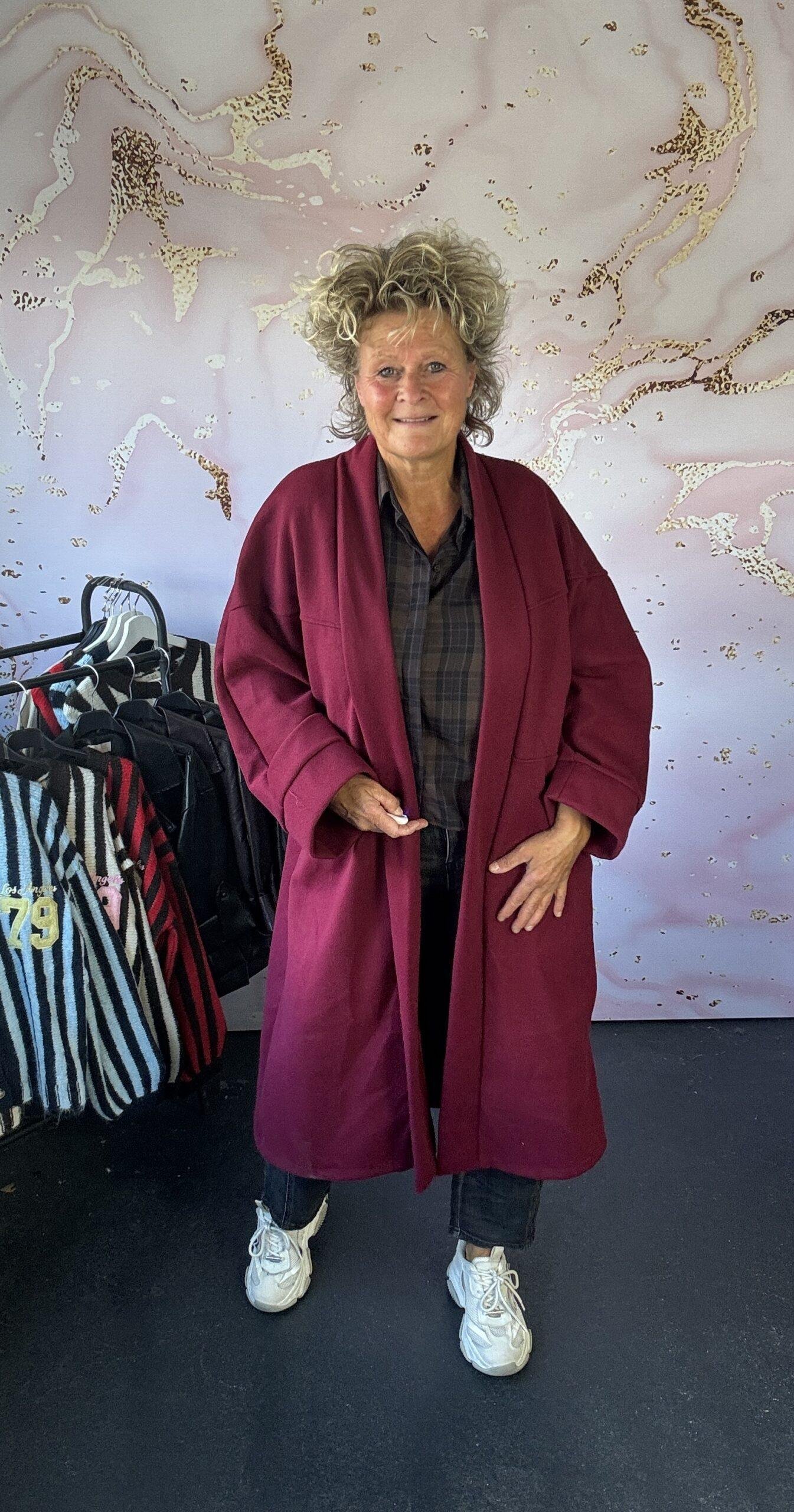 Jas/ vest Joan burgundy - Afbeelding 2