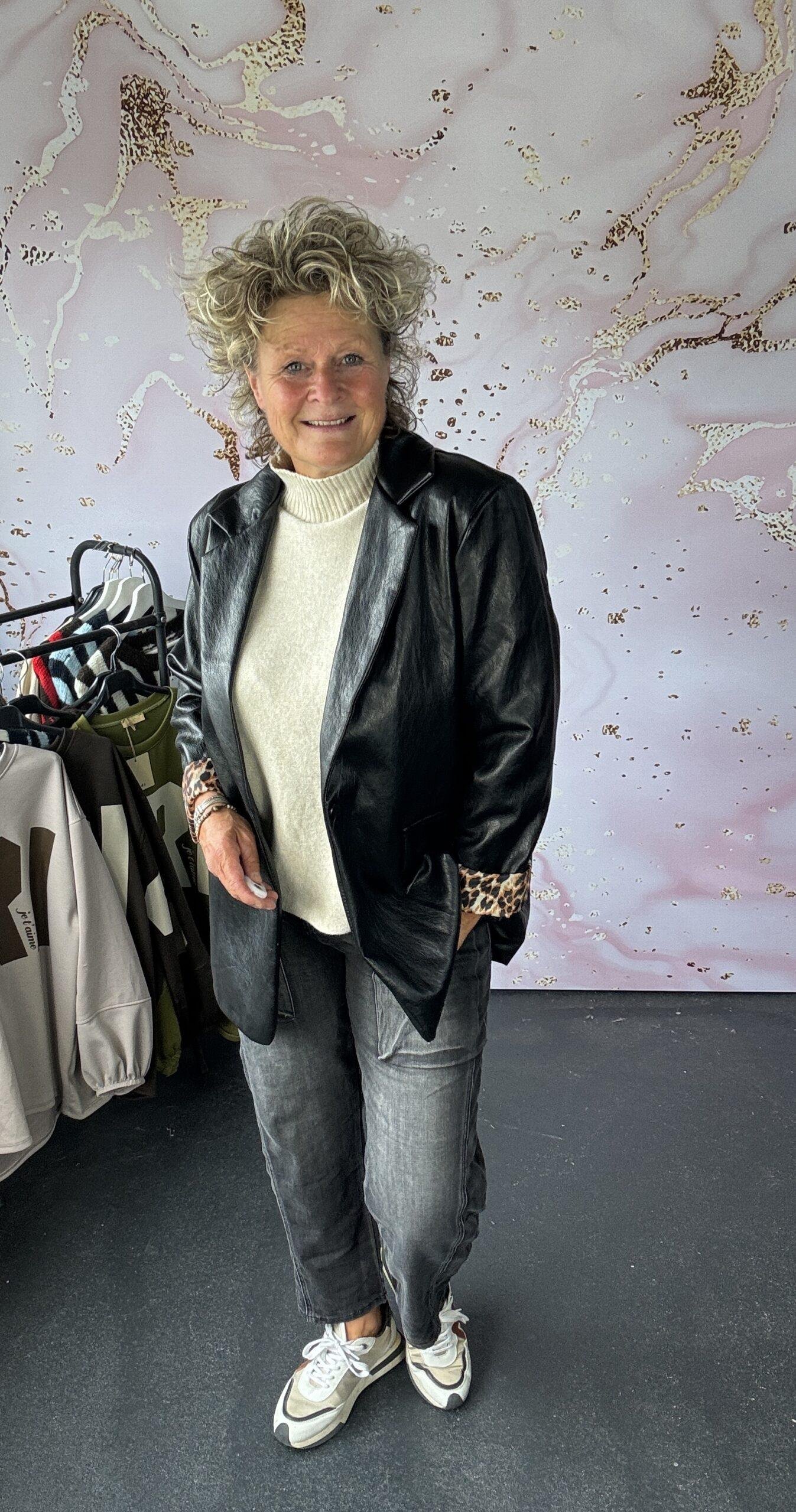 Blazer Leather Lan zwart
